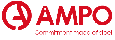 Logo de AMPO Commitnet made of steel